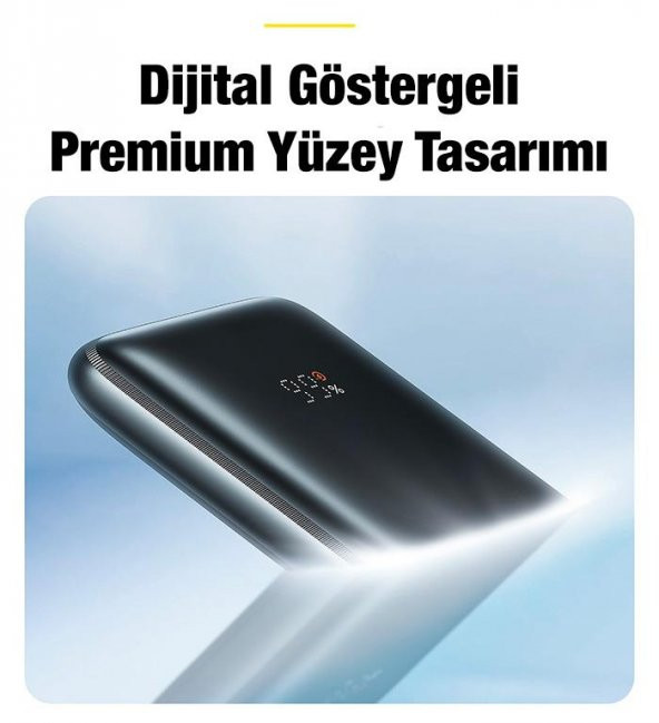 Baseus Dijital Göstergeli 22.5W 10000mAh PowerBank, Akım Korumalı Pro Model 2x USB, 1x PD Type C - 4