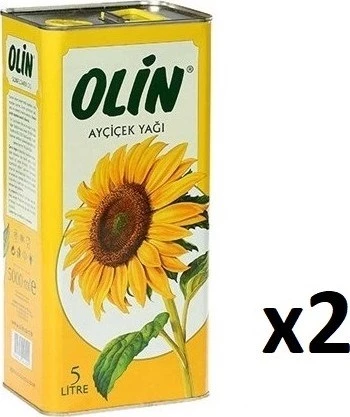 Olin Ayçiçek Yağı 5 Lt Teneke x 2 Adet