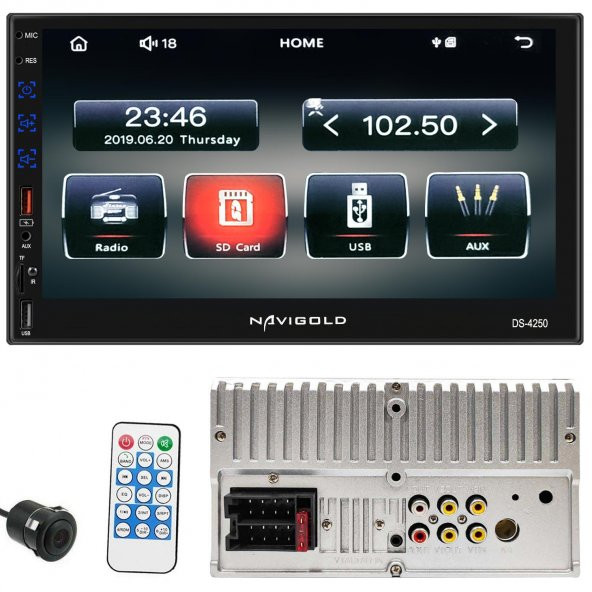 DOUBLE TEYP 7 4X55W BT/USB/SD/FM/AUX KAMERALI NAVIGOLD DS-4250 - 1