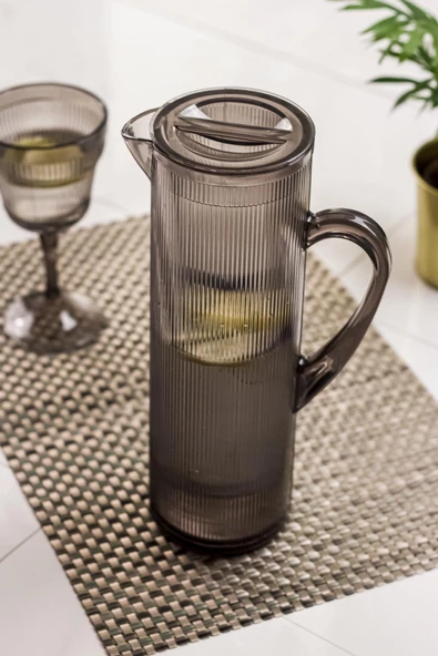 Arkilik Barok 1,5 Lt Füme Sürahi (Buzdolabı Kapak Rafına Sığar) - 2