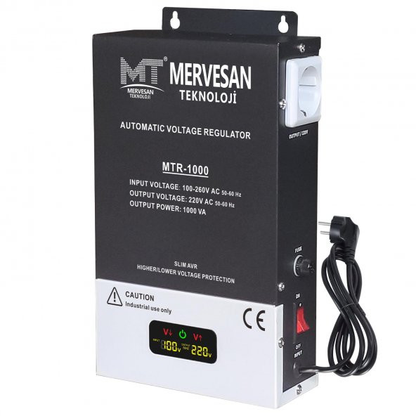 Mervesan 1000VA Otomatik Voltaj Regülatörü MTR-1000