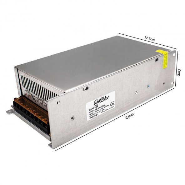 ADAPTÖR 24V 20A METAL KASA PRO WELLPOWER WP-2420M