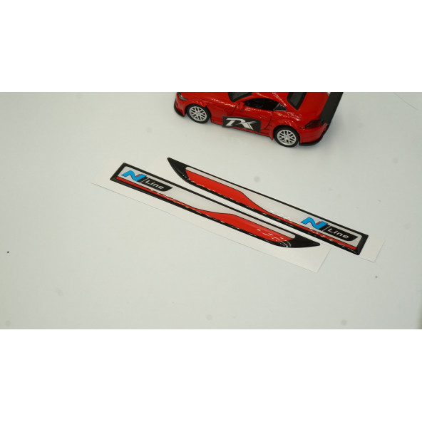 Hyundai N Line Kona Yan Aynalar Ve Çamurluk Yanı Damla Desen Bıçak Logo Arma Seti - Resim 2