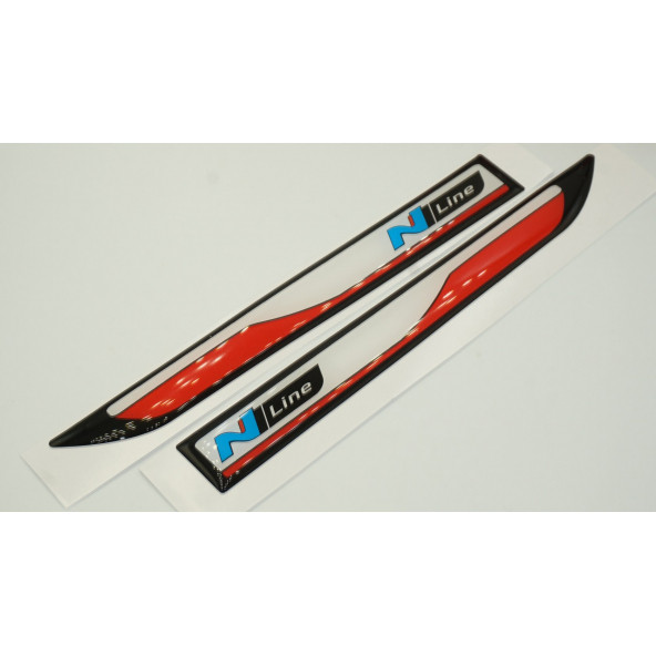 Hyundai N Line Kona Yan Aynalar Ve Çamurluk Yanı Damla Desen Bıçak Logo Arma Seti - Resim 3