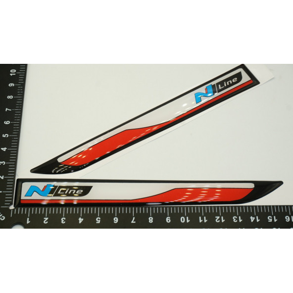 Hyundai N Line Kona Yan Aynalar Ve Çamurluk Yanı Damla Desen Bıçak Logo Arma Seti - Resim 4