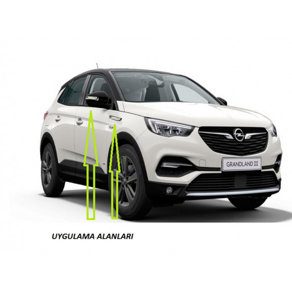 Opel OPC GarandlandxYan Aynalar Ve Çamurluk Yanı Damla Desen Bıçak Logo Arma Seti - 5