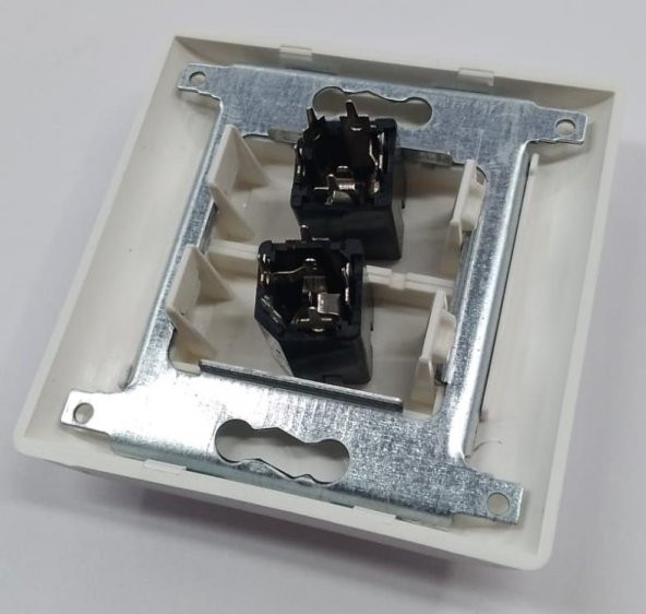 İkili 6.3 mm Dişi Sıva Altı Duvar Prizi - 2