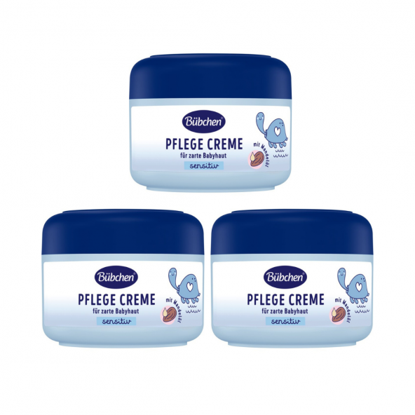 Bübchen Pflege Creme 75 ml El ve Yüz İçin Bebek Bakım Kremi x 3 Adet