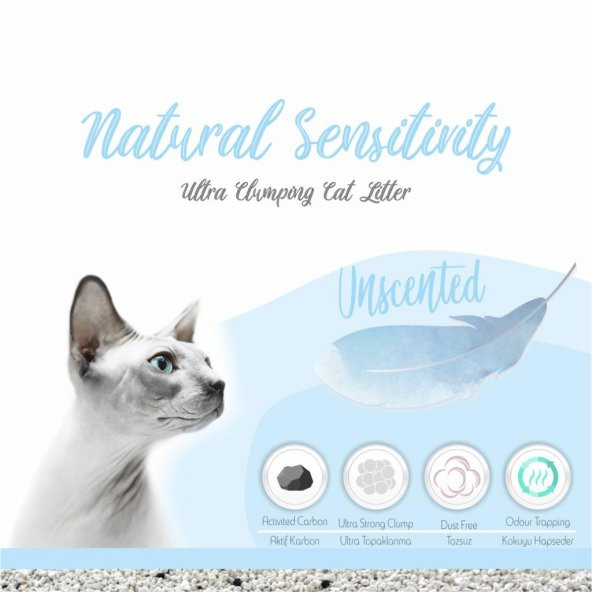 Natura Natural Sensitivity Kokusuz Bentonit Kedi Kumu 10 Lt - 3