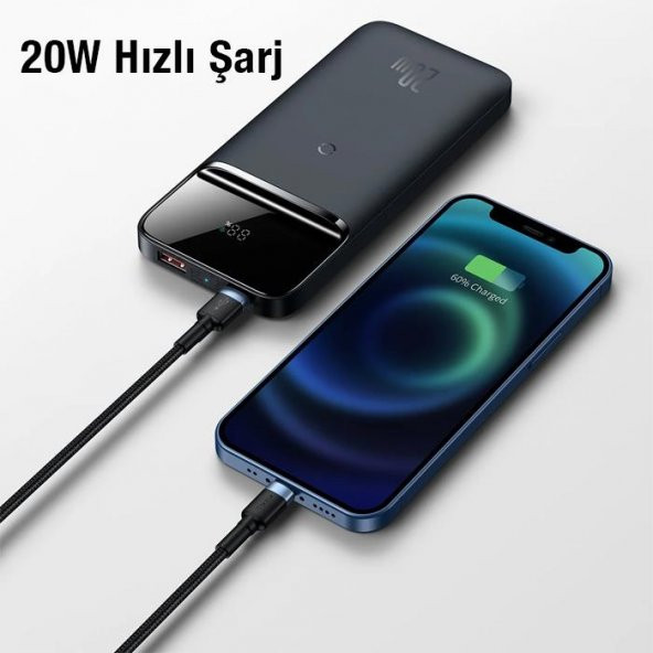 Baseus 20W 10000Mah Magsafe Manyetik Kablosuz Taşınabilir Powerbank, İphone 12,13,14 Serisi Uyumlu - 3