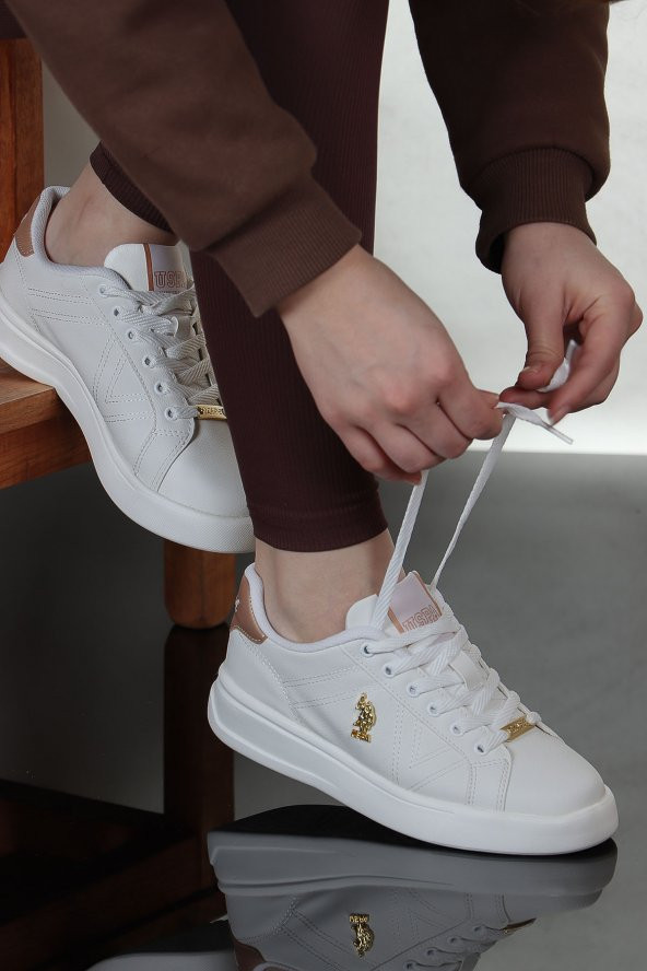 U.S. Polo Assn. Exxy Rahat Taban Cilt Kadın Sneaker Ayakkabı