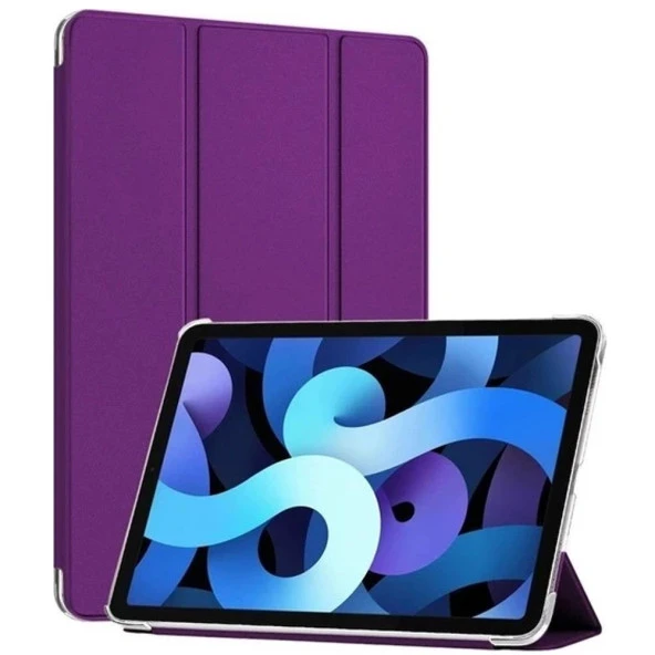Apple Ipad 2 / 3 / 4 Smart Cover Arkası Şeffaf Tablet Kılıfı