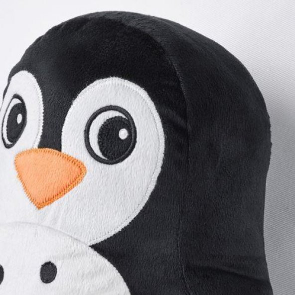 Peluş Oyuncak Penguen 40x32 cm MeridyenDukkan Yumuşak Oyuncak Siyah-Beyaz Sevimli Peluş - 3