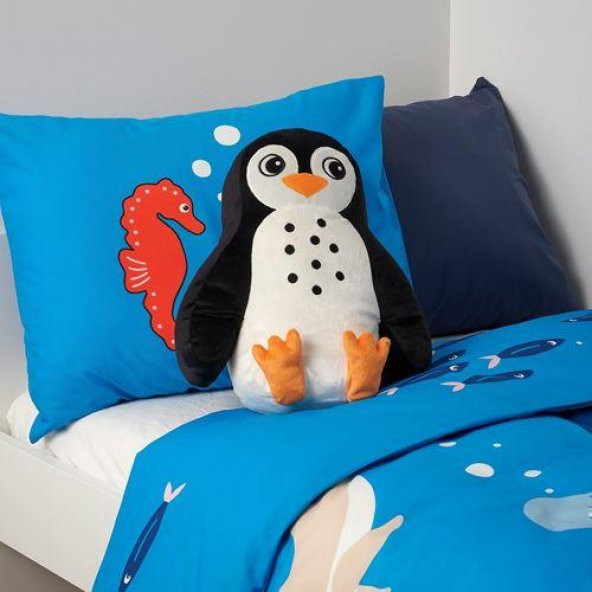 Peluş Oyuncak Penguen 40x32 cm MeridyenDukkan Yumuşak Oyuncak Siyah-Beyaz Sevimli Peluş - 4