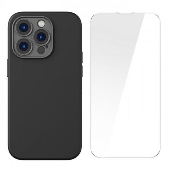 Baseus Güçlü Magsafe Özellikli Kamera Korumalı iPhone 14 Pro Max Kılıf Ve Ekran Koruyucu Set