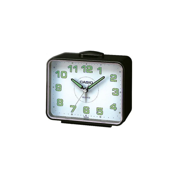 CASIO TQ-218-1BDF ALARMLI SİYAH ÇALAR MASA SAATİ ürün görseli 1