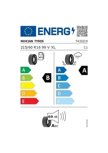 Nokian Tyres 215/60 R16 99V XL Wetproof1 Yaz Lastiği (2025 Üretimi) - Resim 3