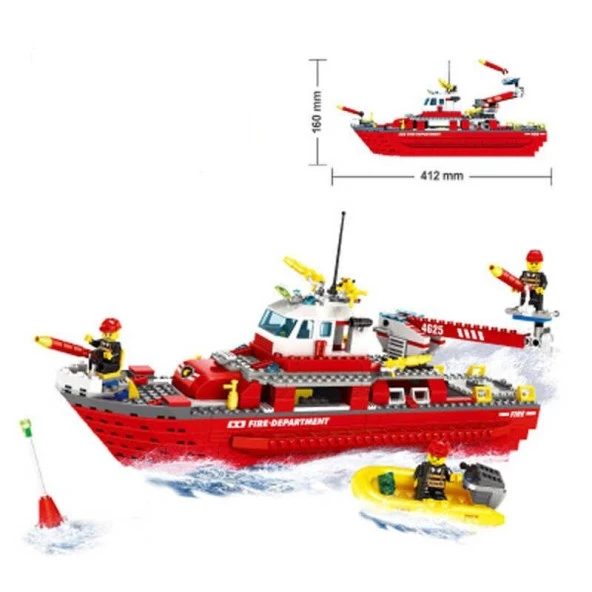 Wange Lego 555 Parça İtfaiye Botu 4625