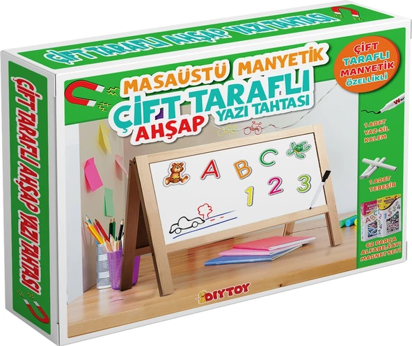 Diy-Toy Masaüstü Manyetik Yazı Tahtası 62 Parça Magnetli  2243 - 3