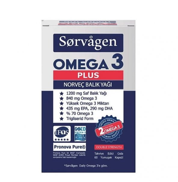 Sorvagen Omega 3 Plus Norveç Balık Yağı 60 Kapsül 8680057351205