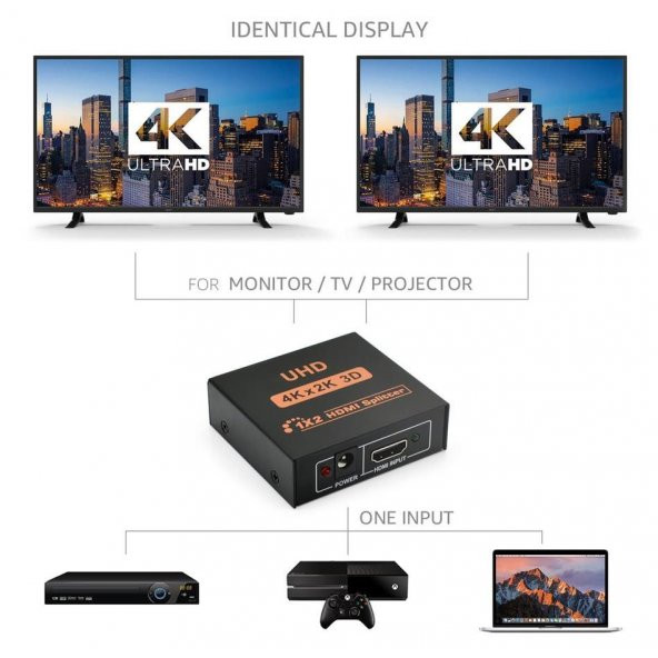 2 Port Uhd 4k Hdmi Switch Ekran Monitör Splitter Çoklayıcı Çoğaltıcı - 4