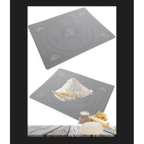 SİLİKON HAMUR AÇMA MATI 45X60 GRİ - 2