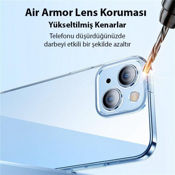 Baseus iPhone 14 6.1 0.3MM Silikon Kılıf ve Full Kaplama Kırılmaz Ekran Koruyucu, Aleofobik Kılıf - 3