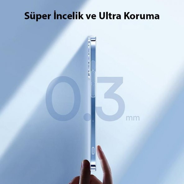 Baseus iPhone 14 6.1 0.3MM Silikon Kılıf ve Full Kaplama Kırılmaz Ekran Koruyucu, Aleofobik Kılıf - 4