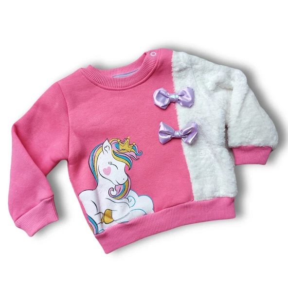 Jolbaby Unicorn Baskılı Alt Üst Kız Bebek Takım Eşofman - 2