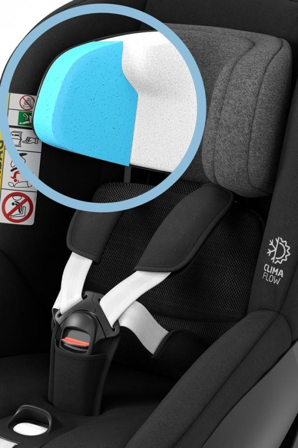 Maxi-Cosi Mica Pro Eco I-Size ADAC'lı İsofix'li 360 Dönebilir Yatabilir 0-18 Kg Bebek Oto Koltuğu Authentic Black - 10