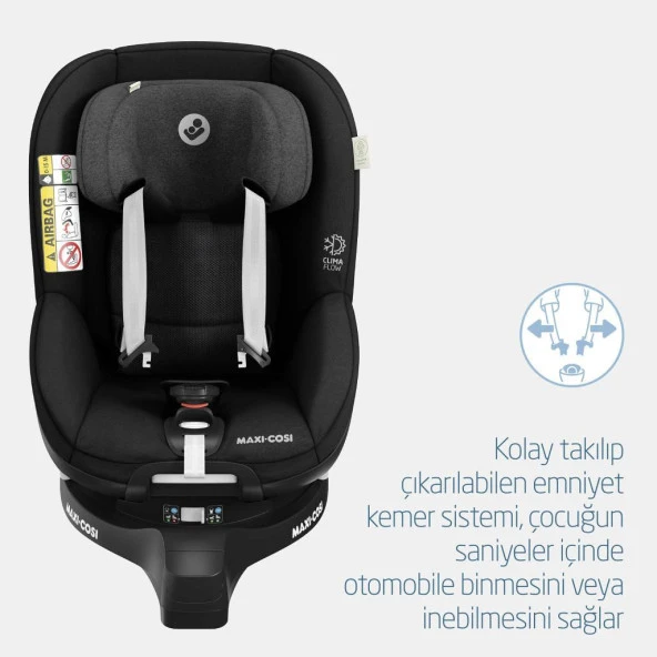 Maxi-Cosi Mica Pro Eco I-Size ADAC'lı İsofix'li 360 Dönebilir Yatabilir 0-18 Kg Bebek Oto Koltuğu Authentic Black - 4