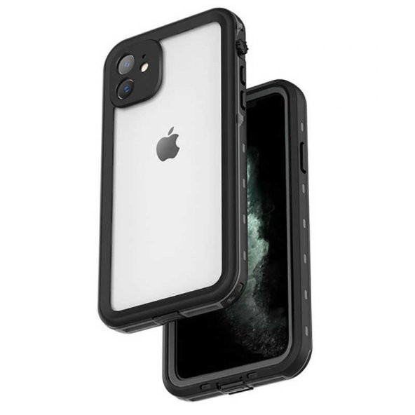 Apple iPhone 11 Kılıf 1-1 Su Geçirmez Kılıf - Siyah