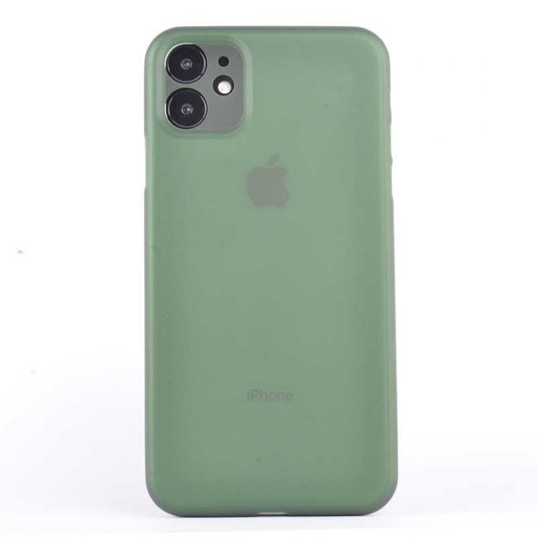 Apple iPhone 11 Kılıf 1.Kalite PP Silikon - Yeşil
