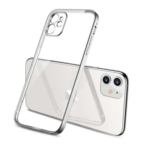 Apple iPhone 11 Kılıf Gbox Kapak - Gümüş