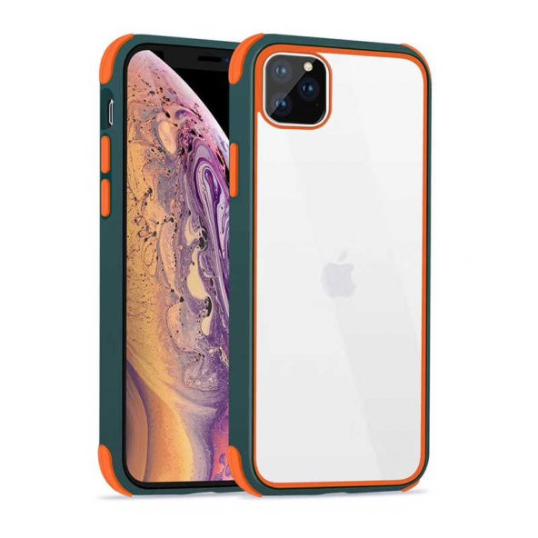 Apple iPhone 11 Pro Kılıf Tiron Kapak - Koyu Yeşil