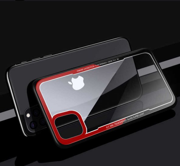 Apple iPhone 11 Pro Max Kılıf Craft Arka Kapak - Siyah-Kırmızı