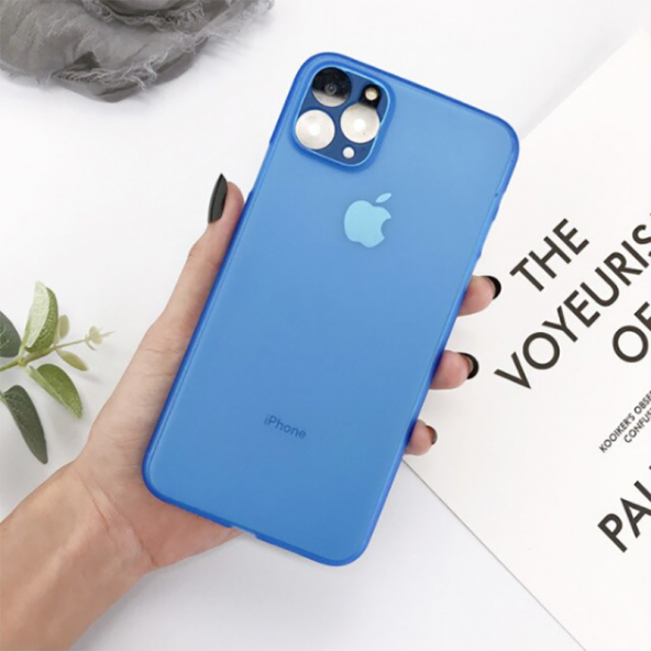 Apple iPhone 11 Pro Max Kılıf Eko PP Kapak - Mavi