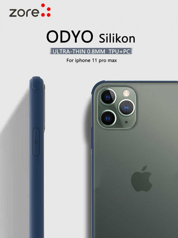 Apple iPhone 11 Pro Max Kılıf Odyo Silikon - Lacivert
