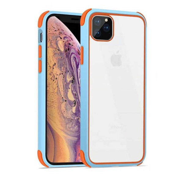 Apple iPhone 11 Pro Max Kılıf Tiron Kapak - Mavi Açık