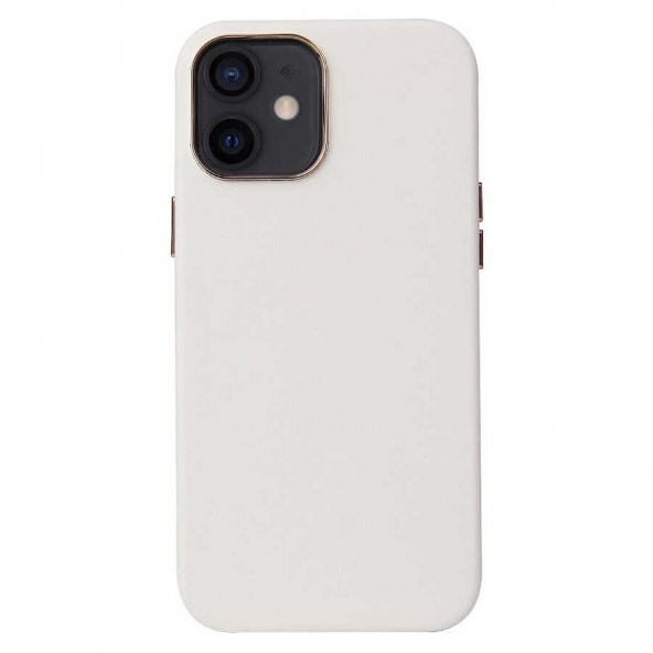 Apple iPhone 12 Kılıf Leathersafe Wireless Kapak - Beyaz