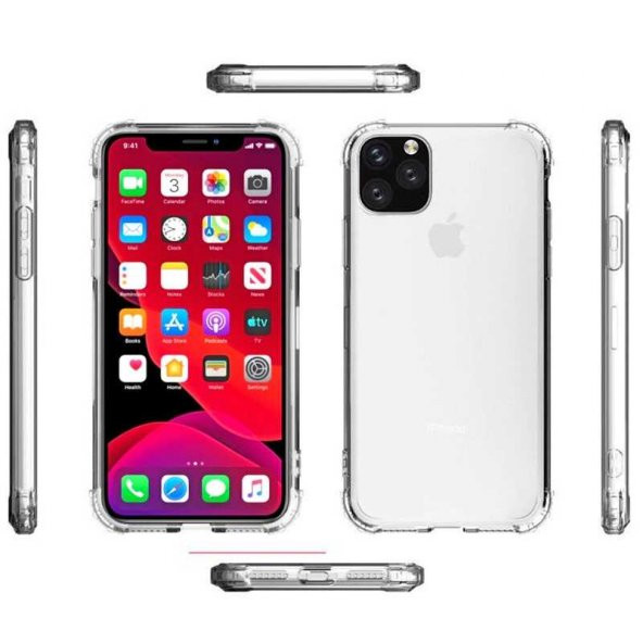 Apple iPhone 12 Kılıf Nitro Anti Shock Silikon - Renksiz