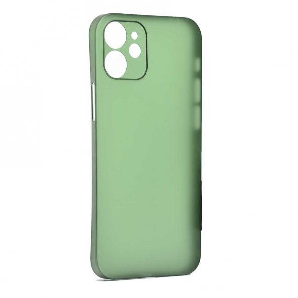 Apple iPhone 12 Mini Kılıf 1.Kalite PP Silikon - Yeşil