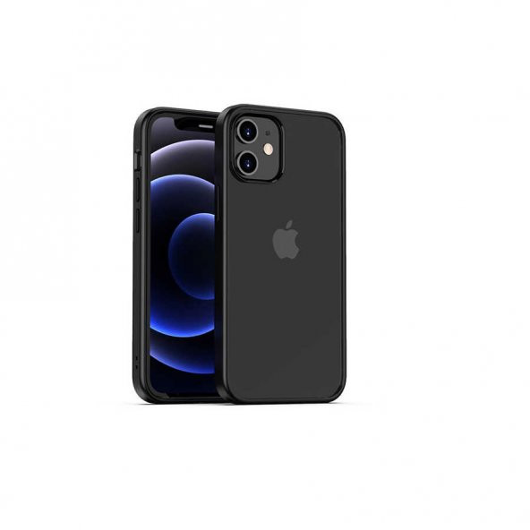 Apple iPhone 12 Mini Kılıf Hom Silikon - Siyah