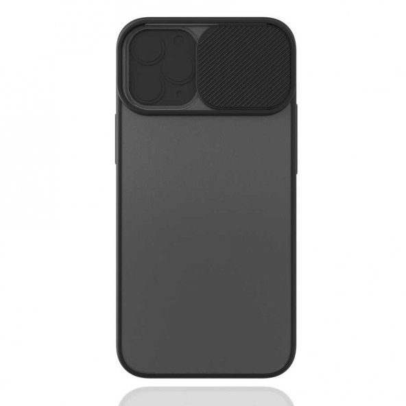 Apple iPhone 12 Mini Kılıf Lensi Kapak - Siyah
