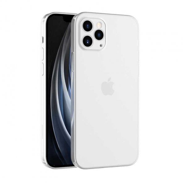 Apple iPhone 12 Pro Kılıf Blok Kapak - Renksiz