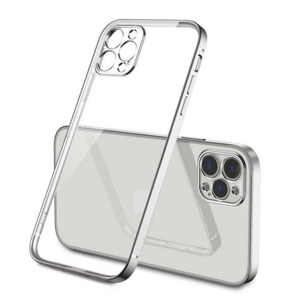 Apple iPhone 12 Pro Kılıf Gbox Kapak - Gümüş