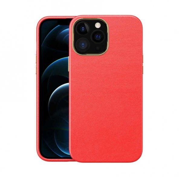 Apple iPhone 12 Pro Kılıf Natura Kapak - Kırmızı