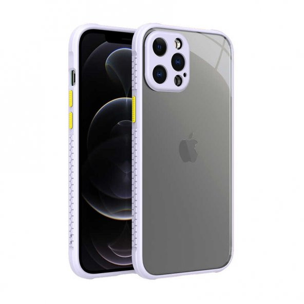 Apple iPhone 12 Pro Max Kılıf ​​Kaff Kapak - Mor