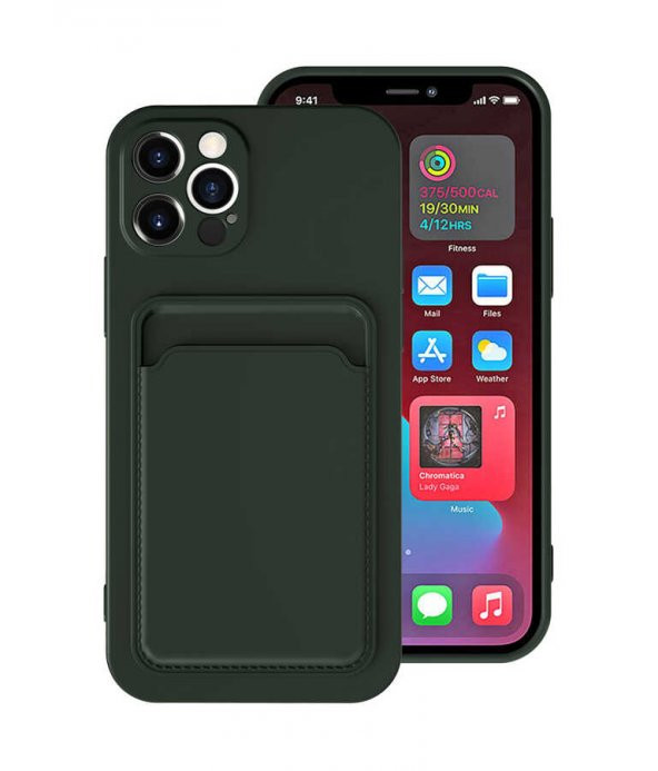 Apple iPhone 12 Pro Max Kılıf ​​Ofix Kapak - Koyu Yeşil