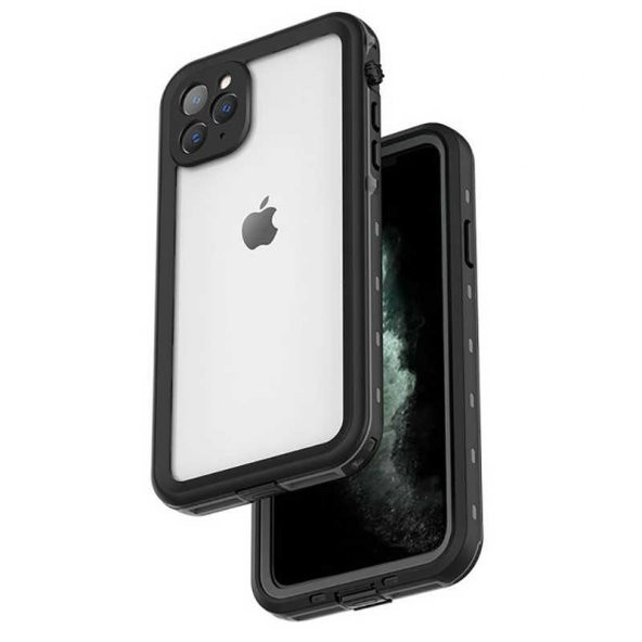 Apple iPhone 12 Pro Max Kılıf 1-1 Su Geçirmez Kılıf - Siyah
